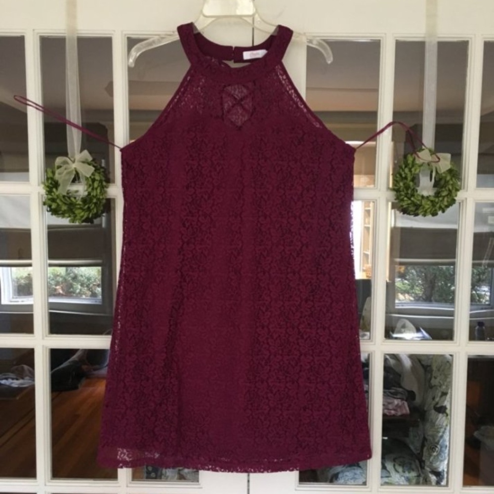 NWT Candie's lace shift halter dress XL